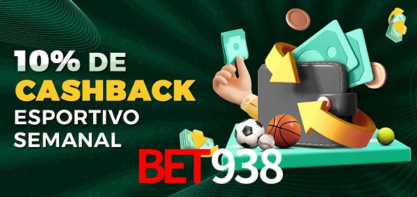 10% de bônus de cashback na Bet938
